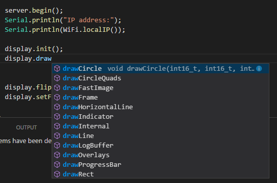 Intellisense çalışıyor