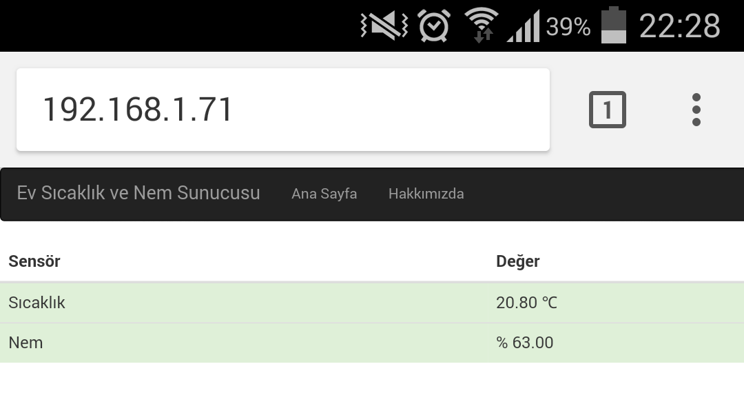 ESP8266 Web sunucusu